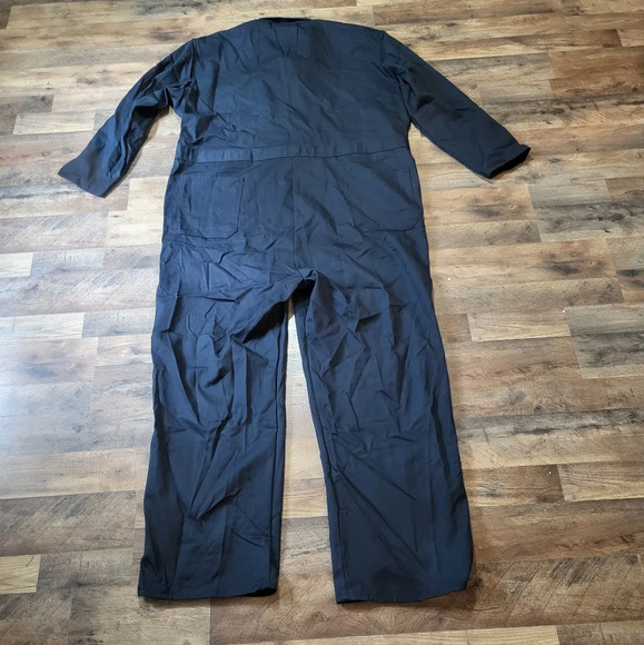 Bulwark FR Men's Navy Flame Resistant 9 Oz Twill Cotton Coveralls Size 58 Long - Picture 9 of 9
